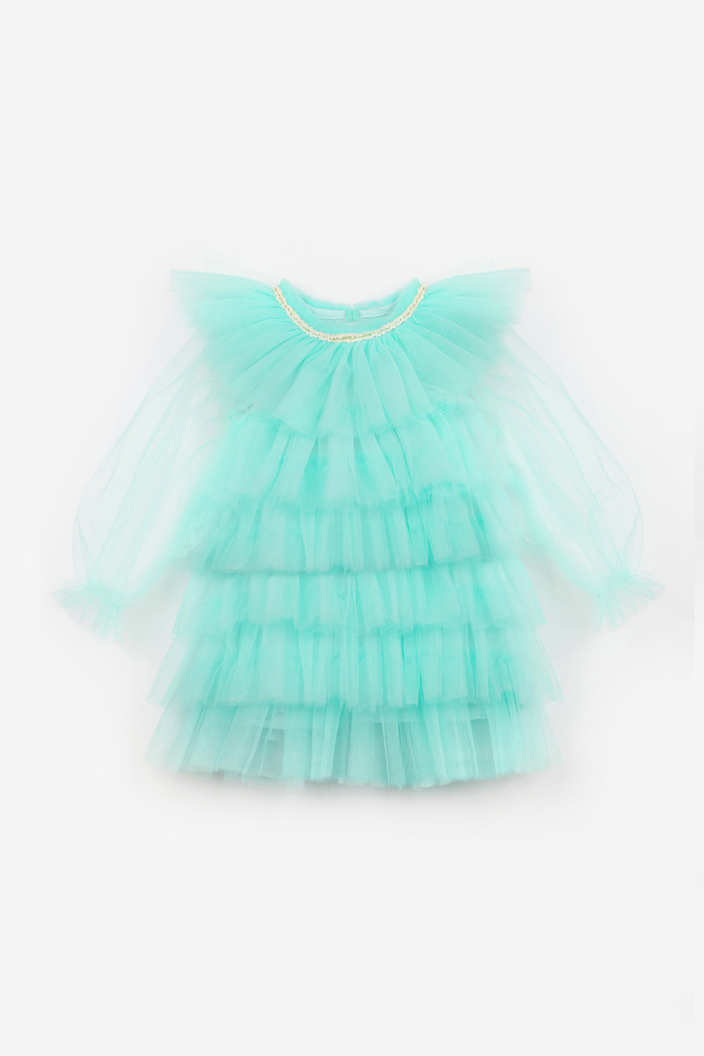 ULMB25SSGDRE007_1024_5_5ee7289a-3811-4ac1-a8c2-3e4fcbb096ee.jpg Mint Layered Tulle Dress for Girls - Laura