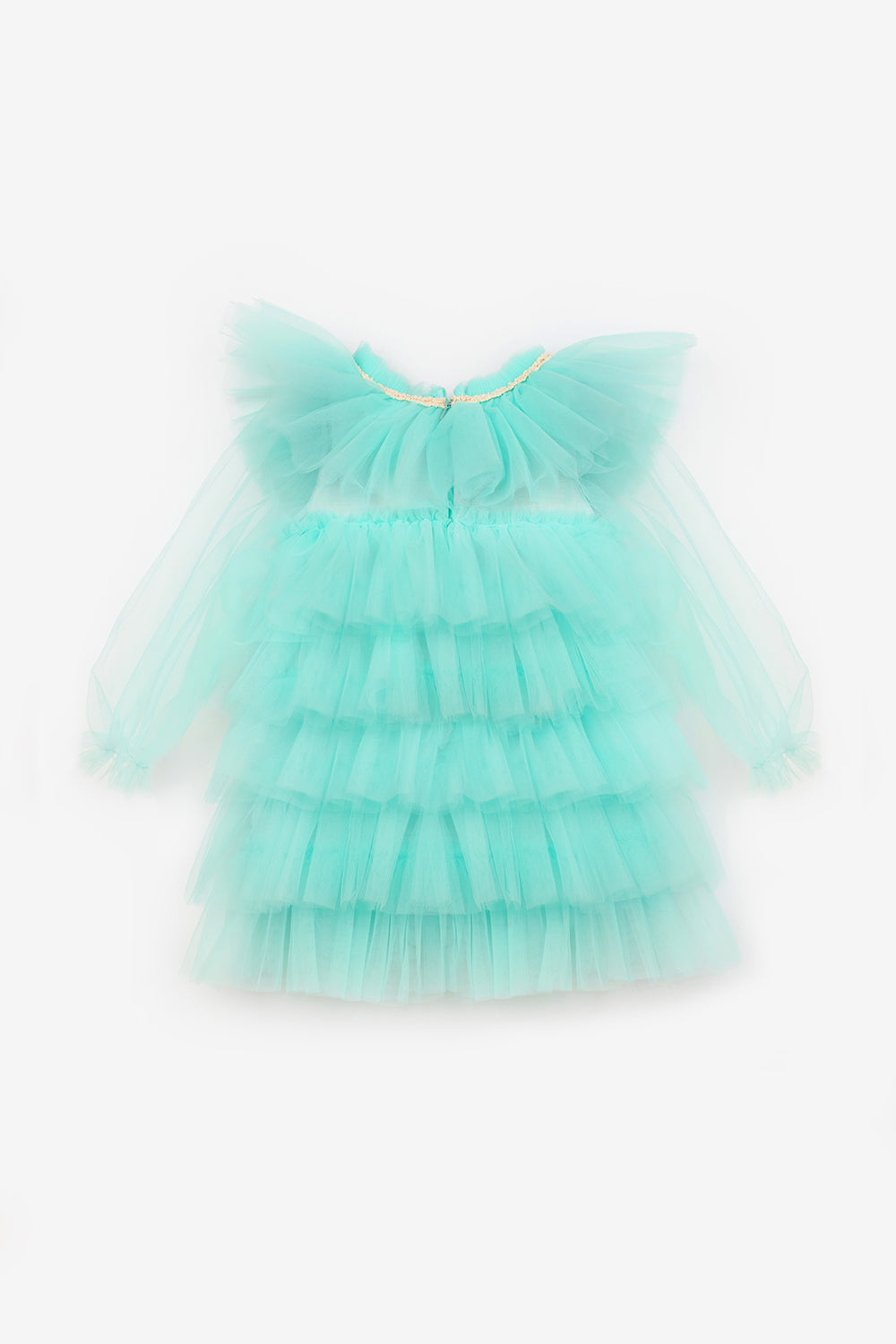 ULMB25SSGDRE007_1024_6.jpg Mint Layered Tulle Dress for Girls - Laura
