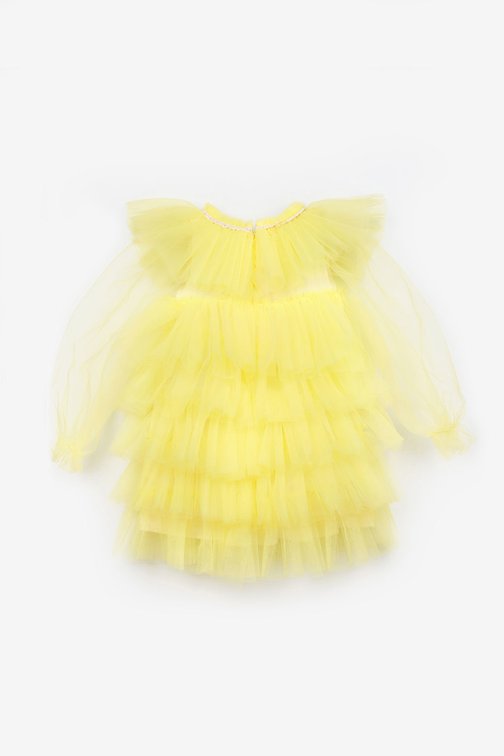 ULMB25SSGDRE007_1033_6.jpg Yellow Layered Tulle Dress for Girls - Laura