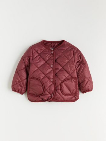 LCW Kids Burgundy Quilted Patterned Girl's Jacket