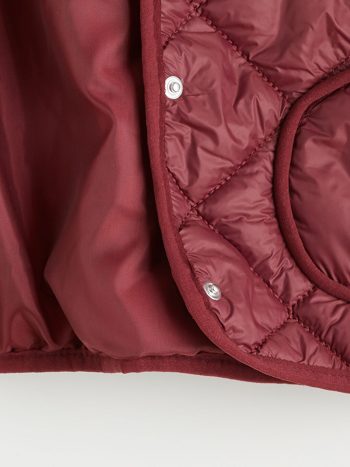 LCW Kids Burgundy Quilted Patterned Girl's Jacket