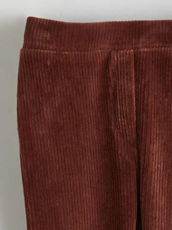 LCW Kids Brown Elastic Waist Basic Velvet Leggings for Girls