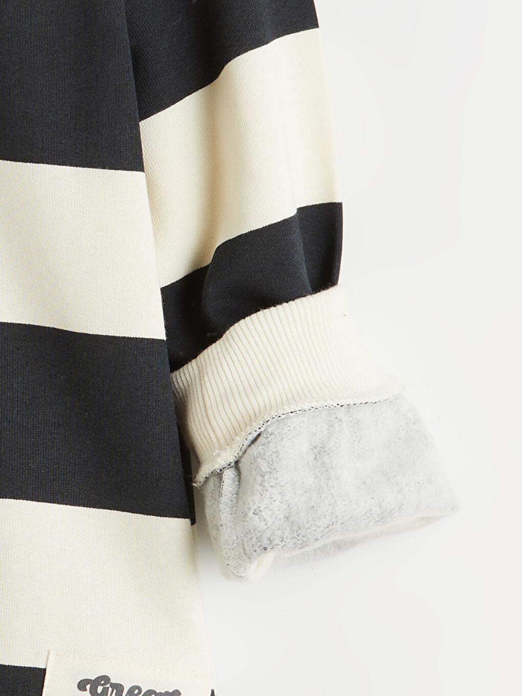 l_20252-w5dg46z1-lqa_a2.jpg LCW Kids Beige Striped Sweatshirt and Jogger Pants