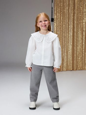 LCW Kids Cream Long Sleeve Girl's Shirt