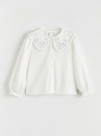 LCW Kids Cream Long Sleeve Girl's Shirt