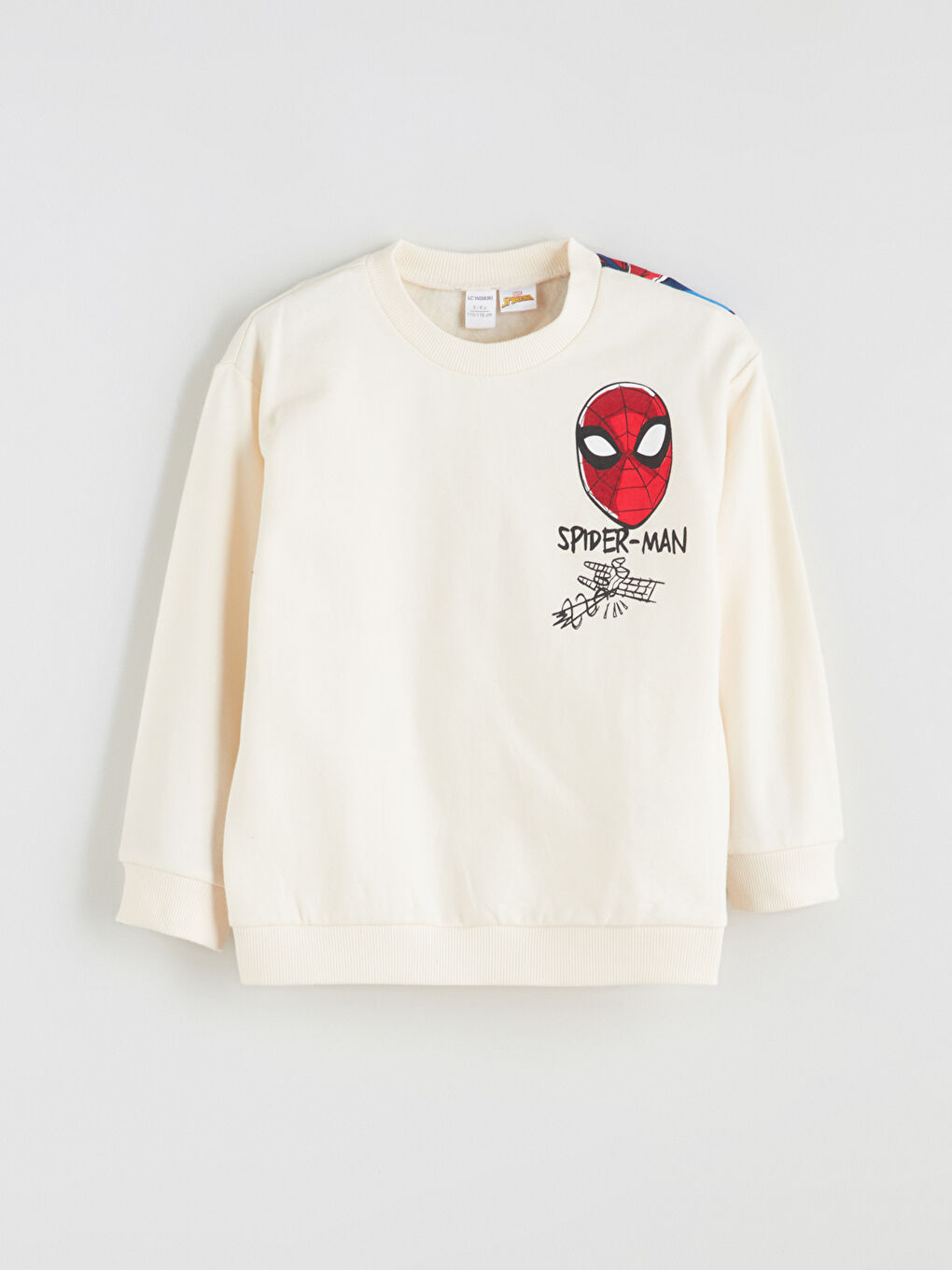 l_20252-w5dr29z1-qvk_a2.jpg LCW Kids Beige Spider-Man Licensed Boys Sweatshirt and Jogger Pants