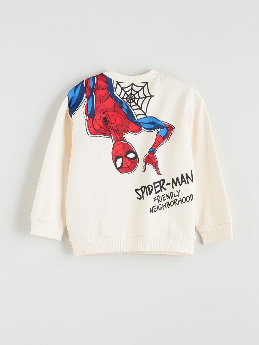l_20252-w5dr29z1-qvk_a4.jpg LCW Kids Beige Spider-Man Licensed Boys Sweatshirt and Jogger Pants