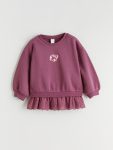 LCW Kids Purple Crew Neck Long Sleeve Girls Sweatshirt