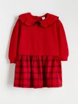 LCW Kids Red Checkered Dress for Girls