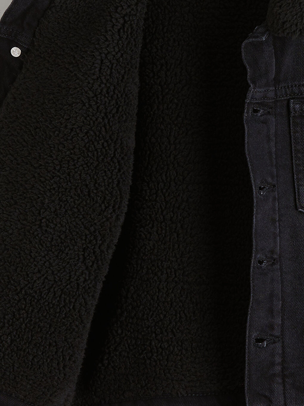 l_20252-w5eu73z1-326_a2.jpg LCW Kids Black Fur Collar Boys' Denim Jacket