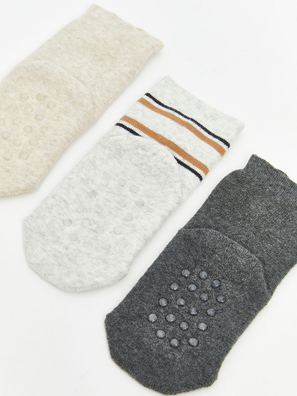 l_20252-w5fh38z1-d5h_a2.jpg LCW Baby Ecru Patterned Boys' Sock Set of 3