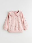 LCW Kids Pink Peter Pan Collar Girls Sweatshirt