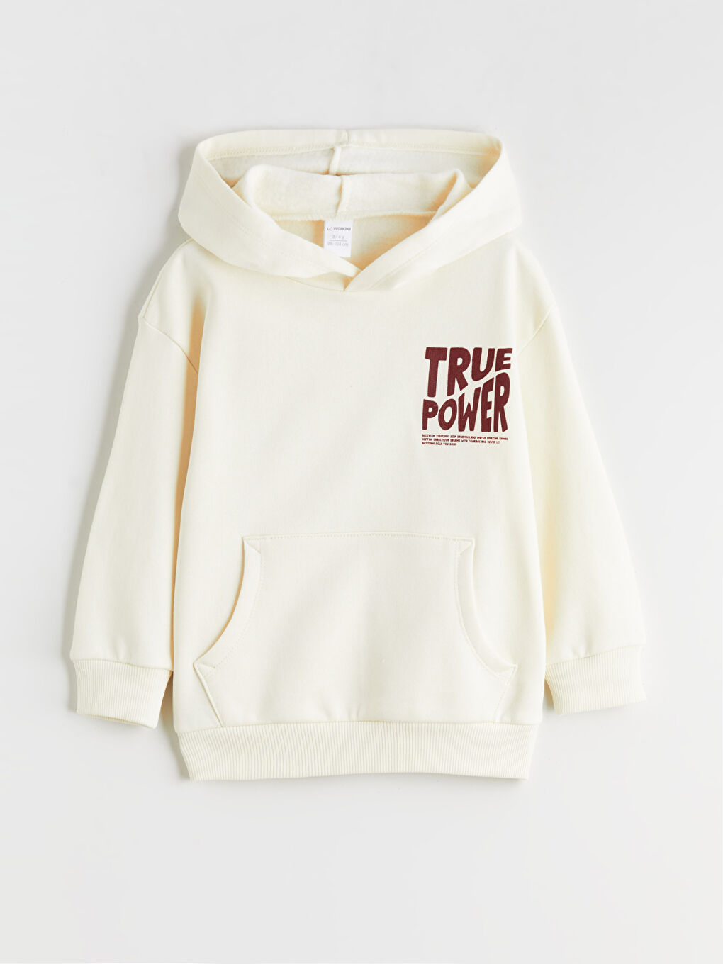 l_20252-w5g325z1-qvk_a.jpg LCW Kids Beige Hooded Printed Boys Sweatshirt