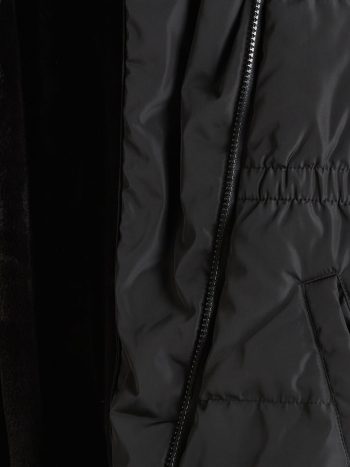 LCW Kids Black Hooded Girls Puffer Jacket