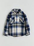 LCW Kids Indigo Long Sleeve Checkered Shirt