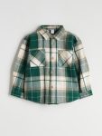 LCW Kids Green Checked Long Sleeve Shirt for Boys