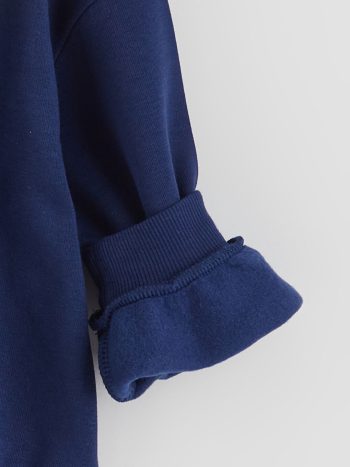 LCW Kids Navy Blue Peter Pan Collar Girls Sweatshirt