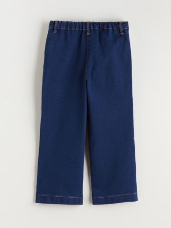 LCW Kids Indigo Floral Embroidered Girls' Jean Pants