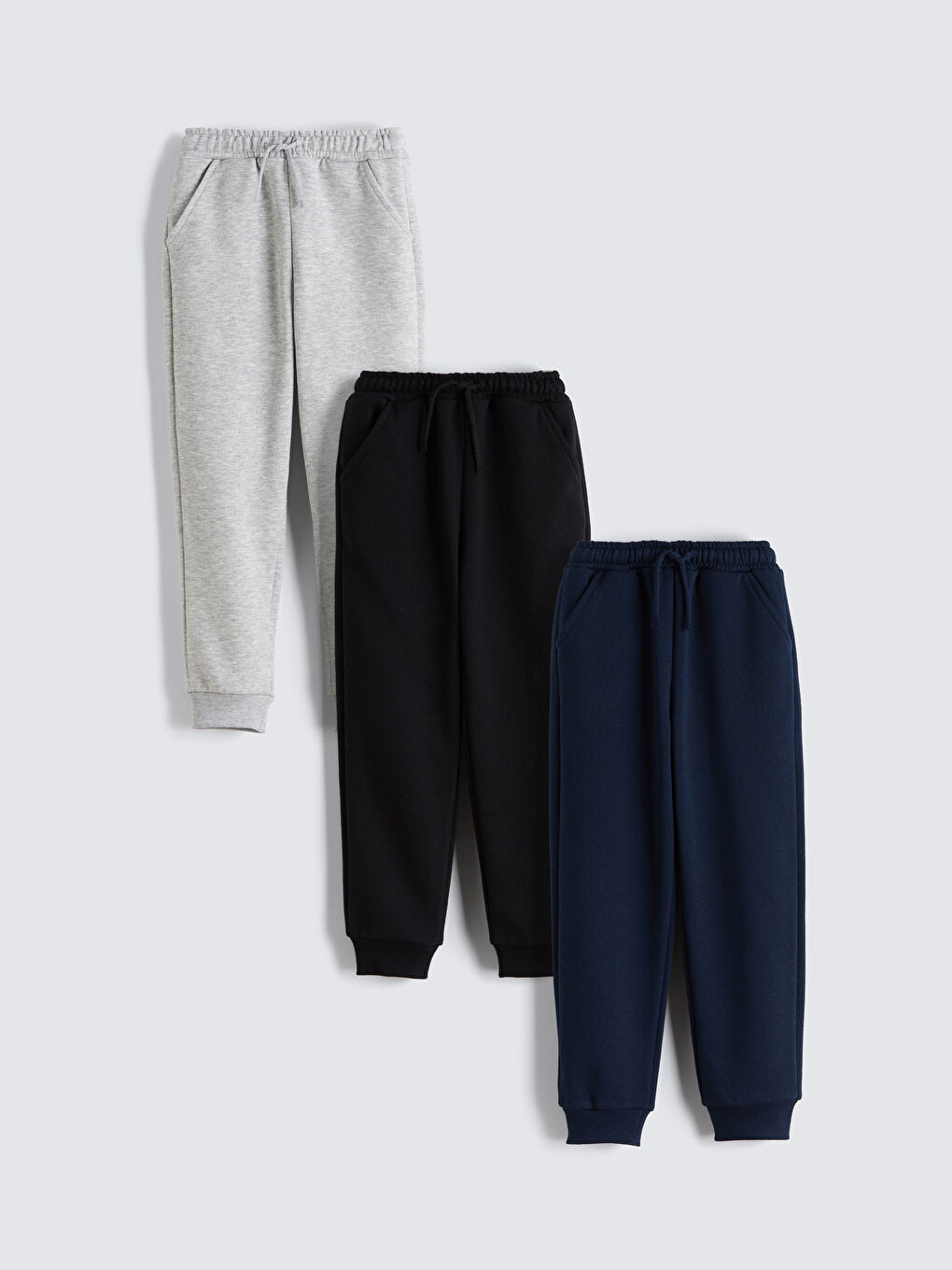 l_20252-w5h302z1-cvl_a.jpg LCW Kids Black Elastic Waist Basic Boys' Sweatpants 3-Pack