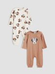 LCW Baby Brown Minnie Mouse Licensed Girls' Romper Set