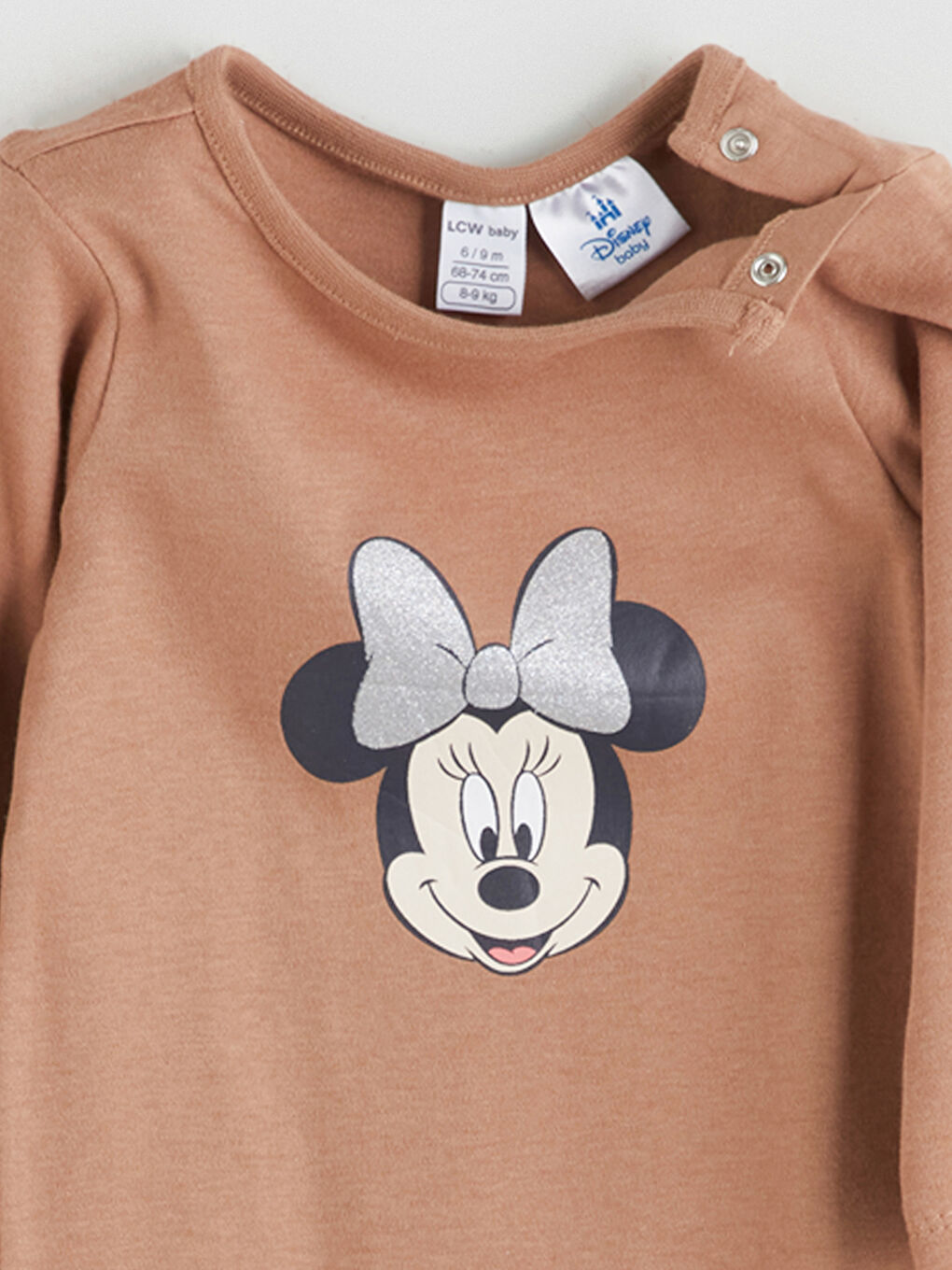 l_20252-w5hc32z1-gt6_a2.jpg LCW Baby Brown Minnie Mouse Licensed Girls' Romper Set