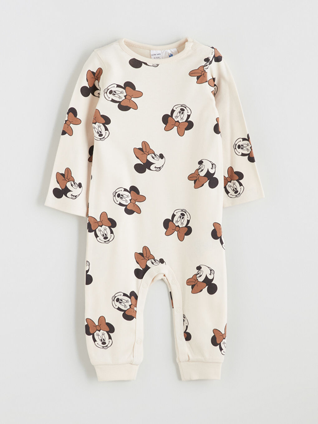 l_20252-w5hc32z1-gt6_a4.jpg LCW Baby Brown Minnie Mouse Licensed Girls' Romper Set