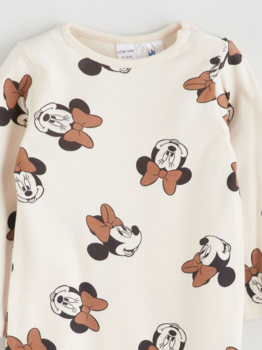 l_20252-w5hc32z1-gt6_a5.jpg LCW Baby Brown Minnie Mouse Licensed Girls' Romper Set