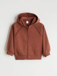LCW Kids Brown Hooded Girls Zip Sweatshirt