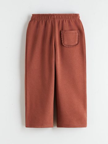 LCW Kids Brown Elastic Waist Basic Girls Sweatpants