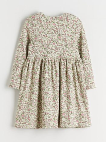 LCW Kids Green Floral Dress for Girls