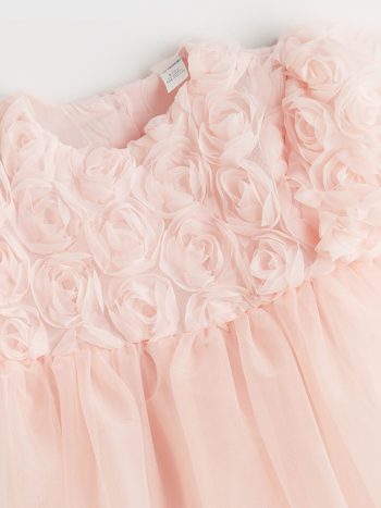 LCW Kids Pink Round Neck Girls Dress