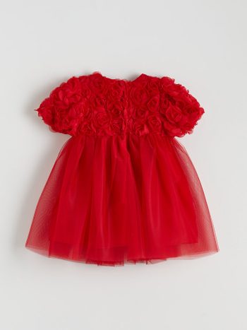 LCW Kids Red Bicycle Collar Girls Party Dress