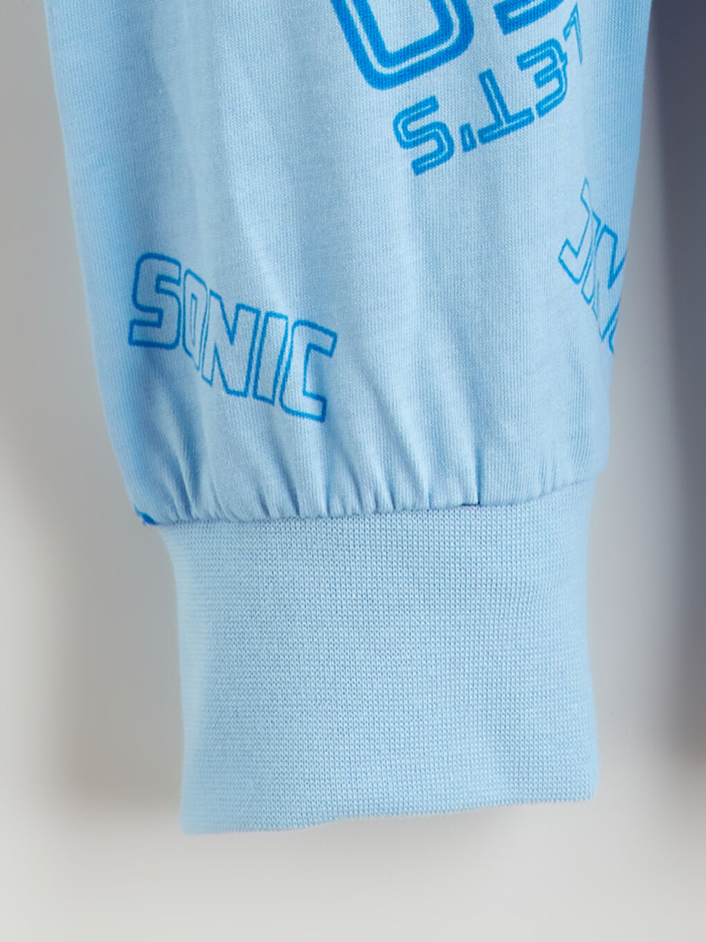l_20252-w5l040z1-lqq_a5.jpg LCW Kids Blue Crew Neck Sonic Print Boys Pajama Set