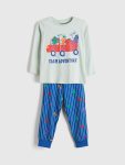 LCW Kids Green Printed Boys Pajama Set