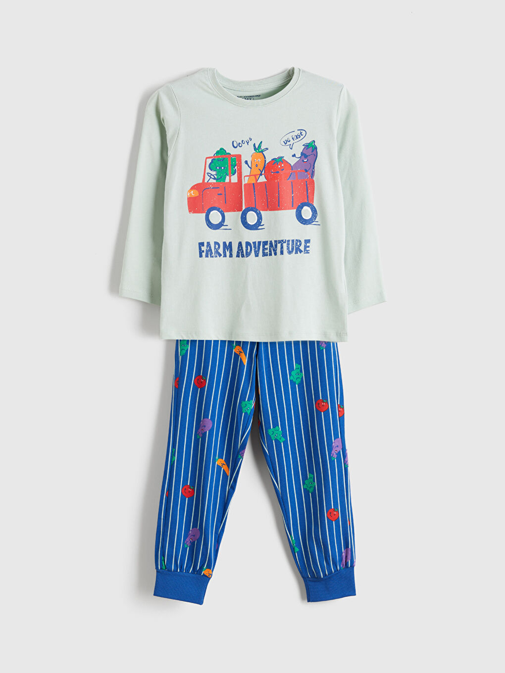 l_20252-w5l210z1-g4g_a.jpg LCW Kids Green Printed Boys Pajama Set