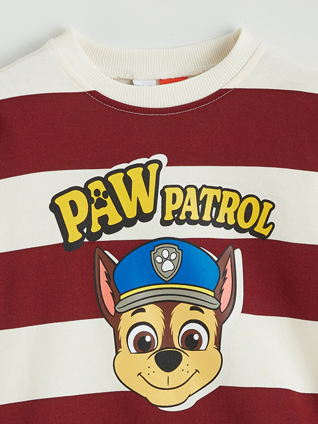 l_20252-w5lb27z1-lqa_a2.jpg LCW Kids Beige Striped Paw Print Boys Sweatshirt and Jogger Pants