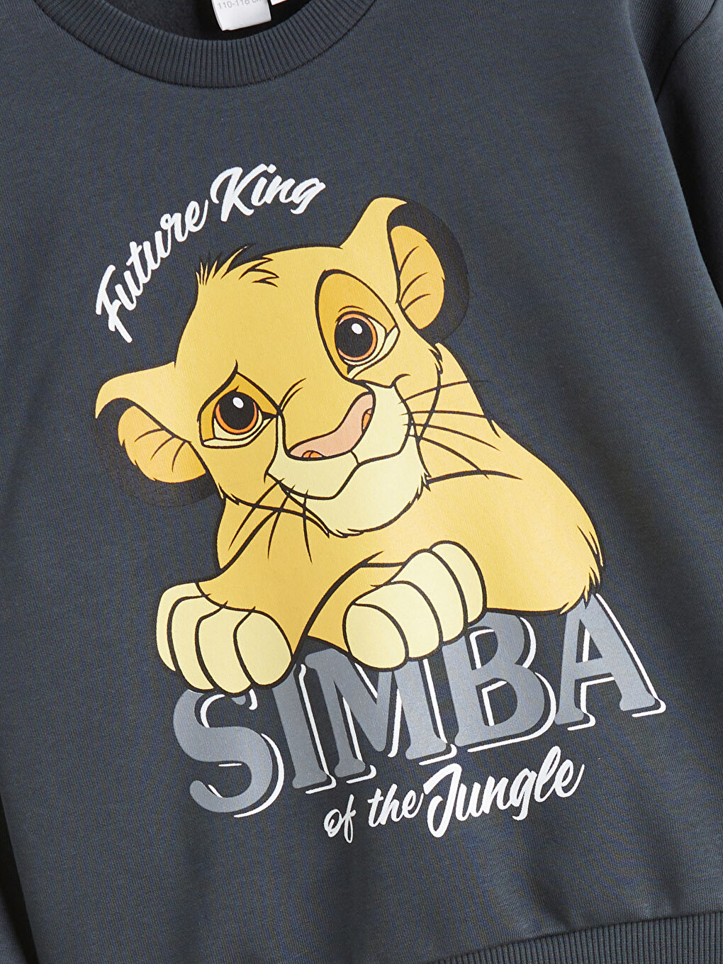 l_20252-w5lc13z1-r4w_a2.jpg LCW Kids Charcoal Simba Printed Boys Sweatshirt and Jogger Set