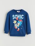 LCW Kids Navy Blue Sonic Print Boys Sweatshirt