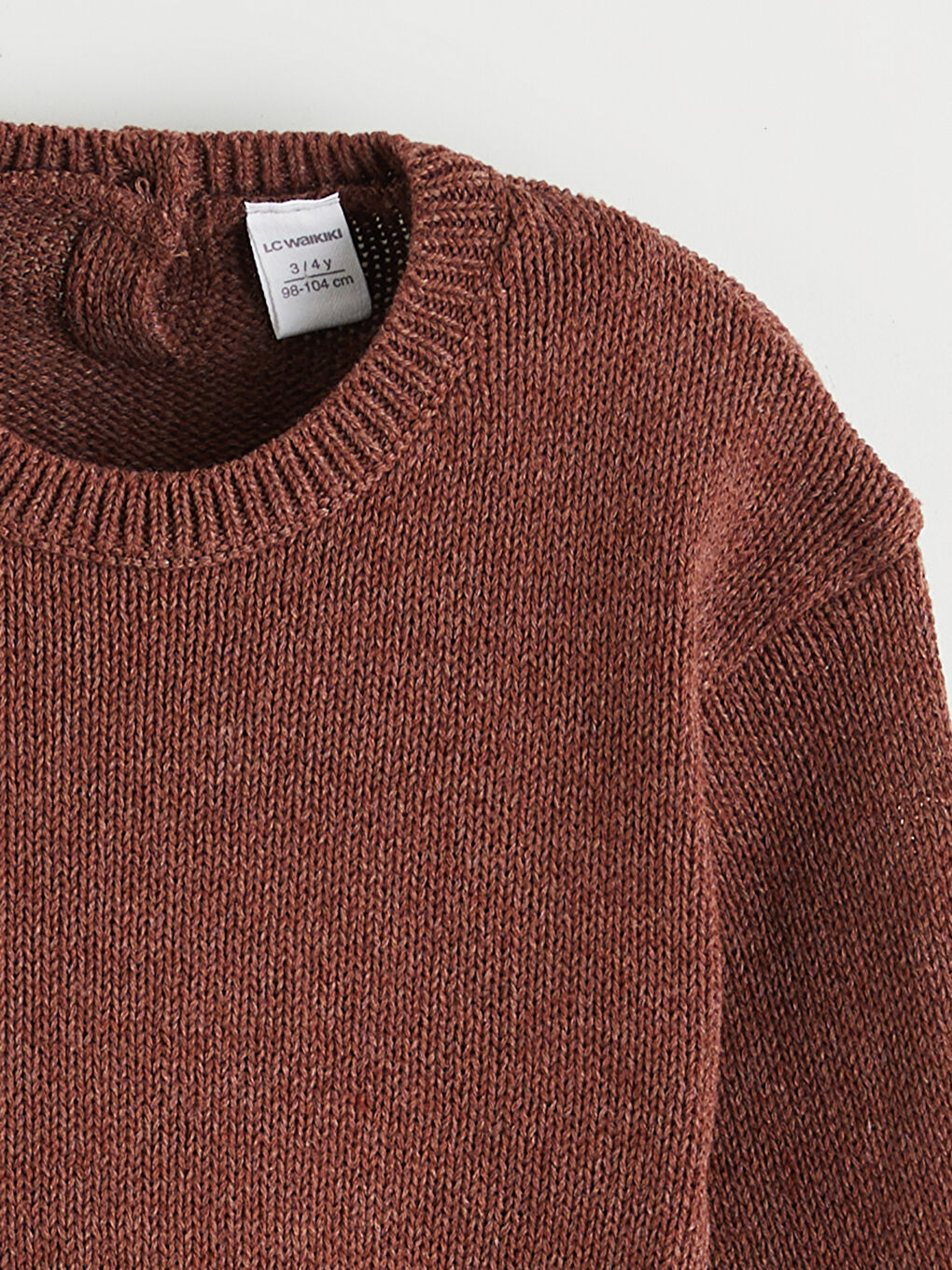 l_20252-w5ll42z1-hhb_a2.jpg LCW Kids Brown Bow Detail Girls' Knit Sweater and Skirt