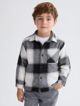 LCW Baby Charcoal Checkered Boy's Shirt Jacket
