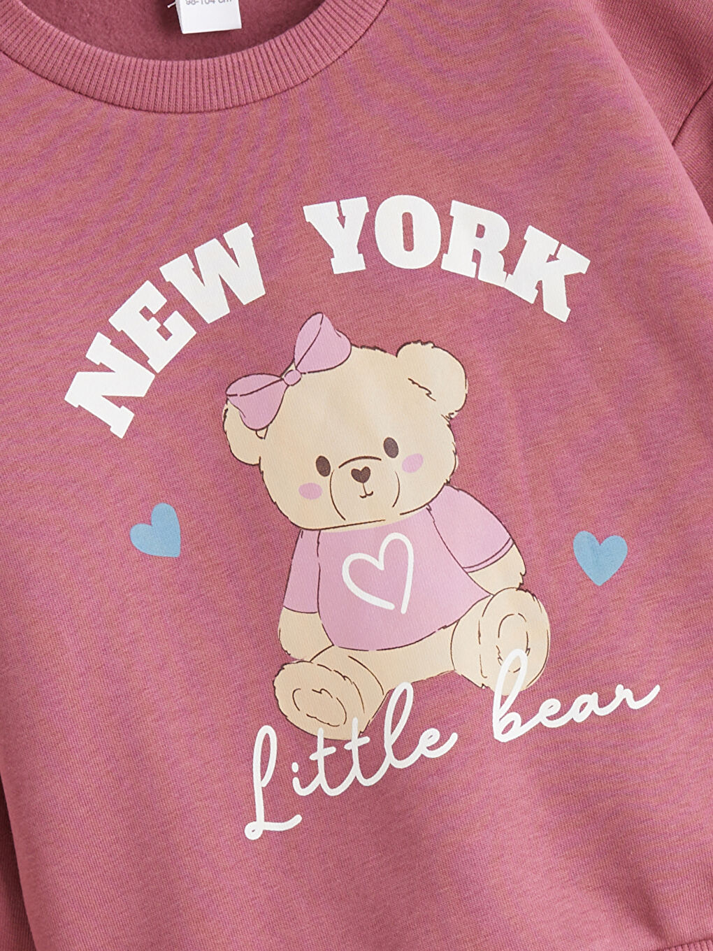 l_20252-w5m343z1-gv8_a2.jpg LCW Kids Pink Printed Girls Sweatshirt and Sweatpants Set