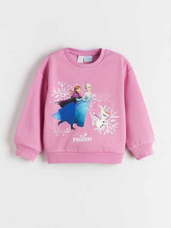 LCW Kids Cream Crew Neck Elsa Printed Girls Sweatshirt 2-Pack