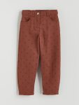 LCW Kids Brown Polka Dot Girls' Gabardine Trousers