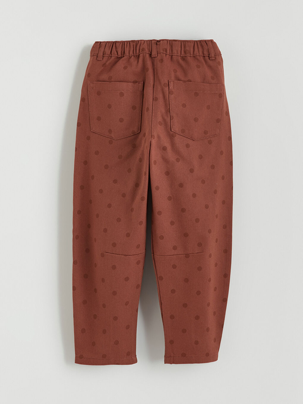 l_20252-w5me83z1-lqy_a2.jpg LCW Kids Brown Polka Dot Girls' Gabardine Trousers