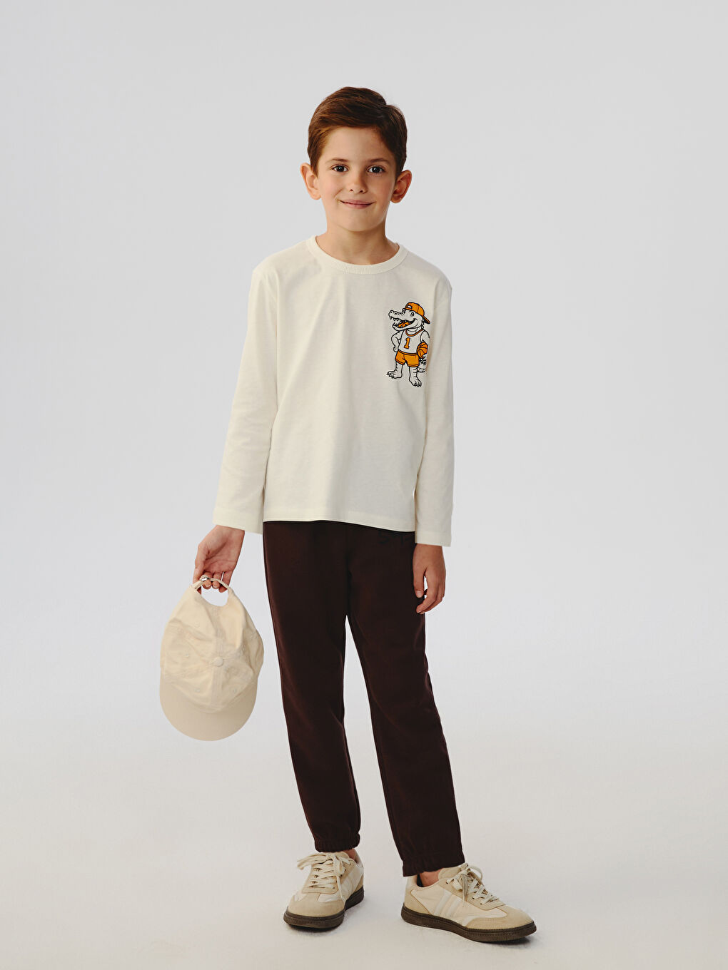 l_20252-w5mm56z1-qvk-130-22_6.jpg LCW Kids Beige Dinosaur Print Boys T-Shirt