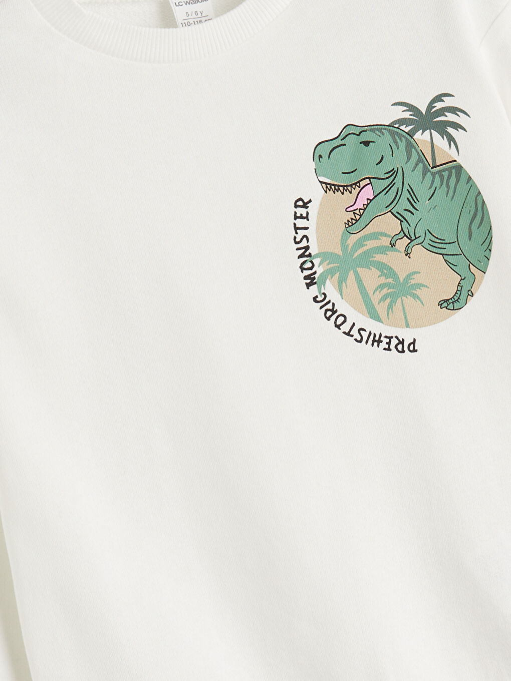 l_20252-w5mm88z1-1qz_a2.jpg LCW Kids Beige Printed Crew Neck Sweatshirt