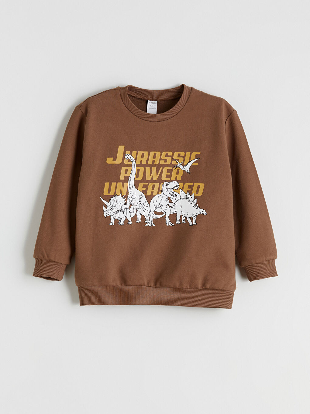 l_20252-w5mn04z1-jse_a.jpg LCW Kids Brown Crew Neck Printed Boys Sweatshirt