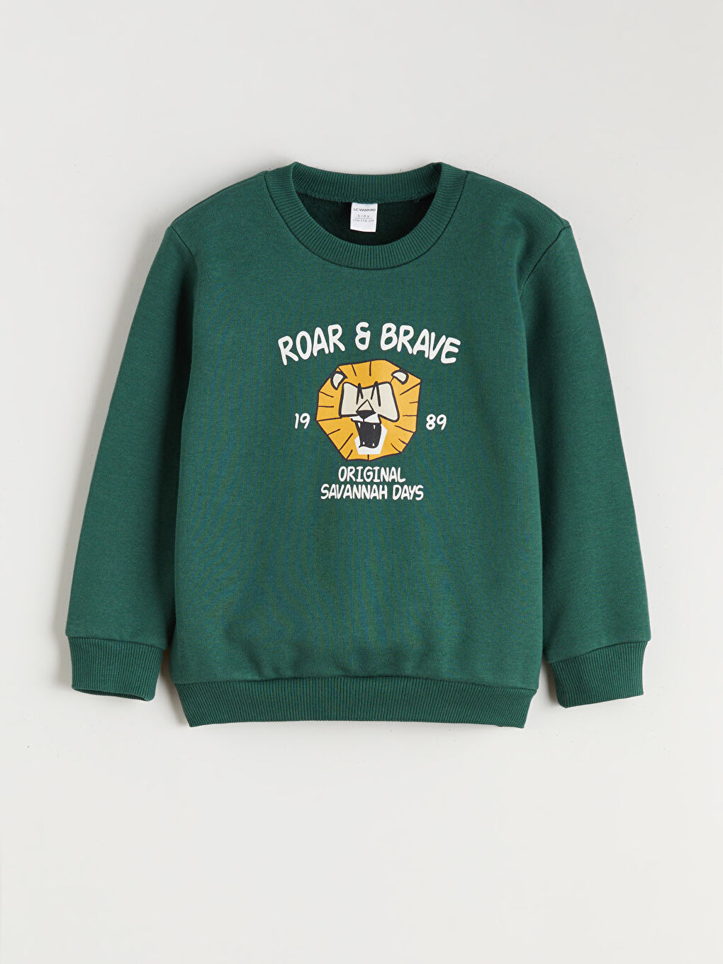 l_20252-w5mn50z1-hku_a.jpg LCW Kids Green Lion Printed Boys Sweatshirt