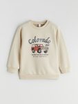 LCW Kids Beige Printed Boys Sweatshirt