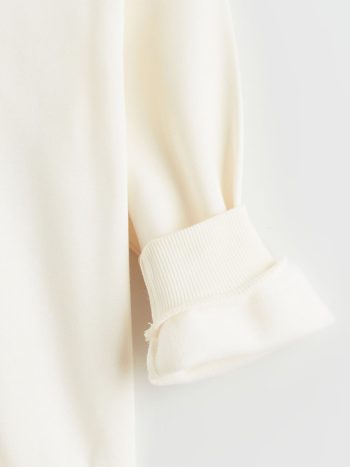 LCW Kids Cream Round Neck Hello Kitty Printed Girls Sweatshirt